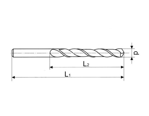 WIERTŁO DO METALU FI 3.6 MM BIAŁE HSS NWKA SREBRNE