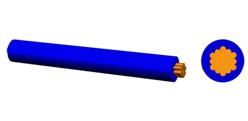 ПРОВОД КАБЕЛЬ FLRY-B 1х2,5мм 2,5мм2 Синий 5м