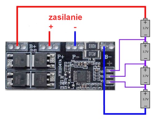 BMS 4S 14,4 В 30 А Зарядный модуль для защиты ячеек.