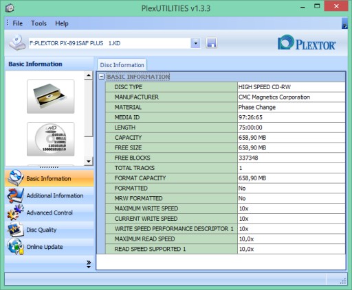 LiteOn CD-RW 650MB Professional 1 шт., большой конверт для компакт-диска с записью.