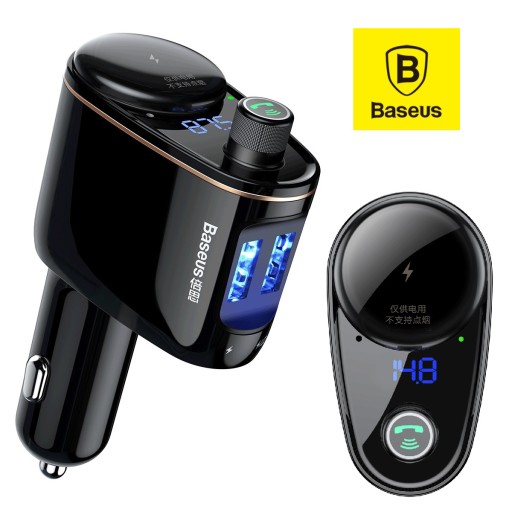 FM-передатчик Baseus, Bluetooth, MP3, зарядное устройство, 2 порта USB