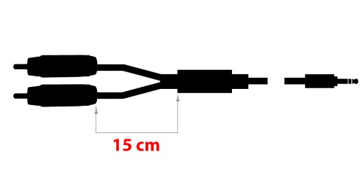 Кабель стереоразъем 3,5 мм — 2x RCA Klotz 3 м