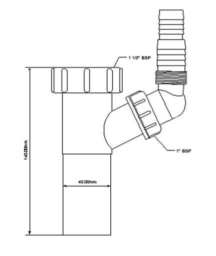 Сифон для мойки McAlpine 40 мм