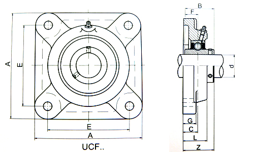 ПОДШИПНИКОВЫЙ БЛОК UCF 204 КОРПУС ПОДШИПНИКА вала 20 мм