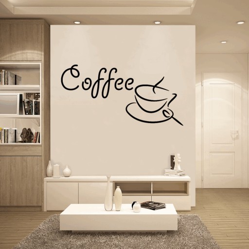 Wodoodporna naklejka ścienna do kuchni na lodówkę Coffee KAWA 100 cm