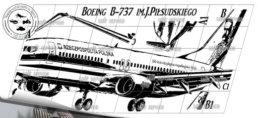 Наклейка на правительственный самолет Боинг-737 177х66см №40