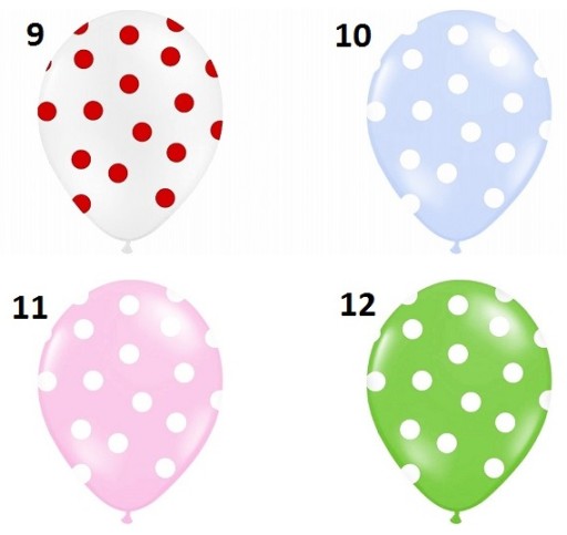 BALONY W KROPKI NA WIECZÓR PANIEŃSKI WESELE BALON