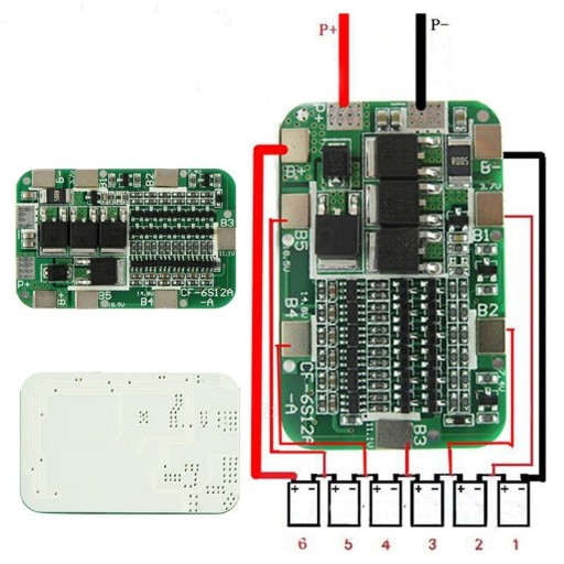 BMS PCM 6S 15А 24В литий-ионный 18650