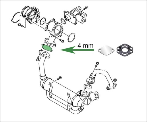 Заглушка EGR 1.9 2.5 TDi VW Jetta Touran Vento T5