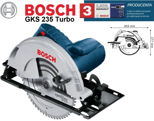 ПРОФЕССИОНАЛЬНАЯ ЦИРКУЛЯРНАЯ ПИЛА BOSCH GKS 235 TURBO