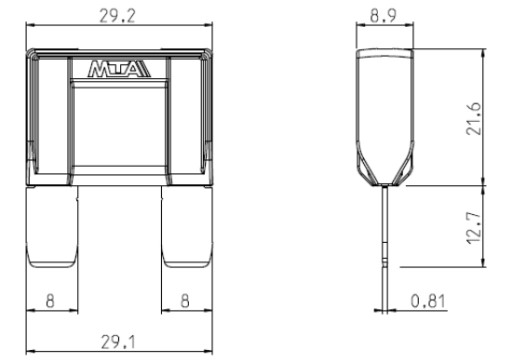 MAXI MAXIVAL MTA 70A ПЛАСТИНОЧНЫЙ ПРЕДОХРАНИТЕЛЬ