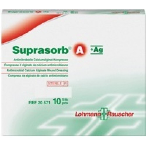 Пре/бактериальная повязка Suprasorb A+AG 10см х 20см