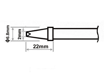 Наконечник для ZD-98 ZD-99 ZD-200C плоский 2,0 мм C1-4