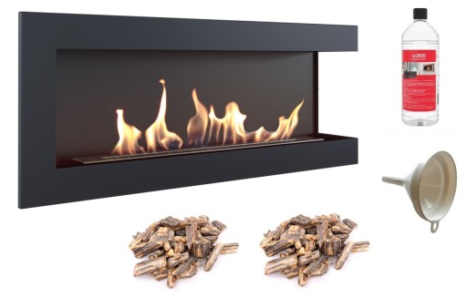 BIOKOMINEK TUV narożny DELTA prawa 1200x280 czarny
