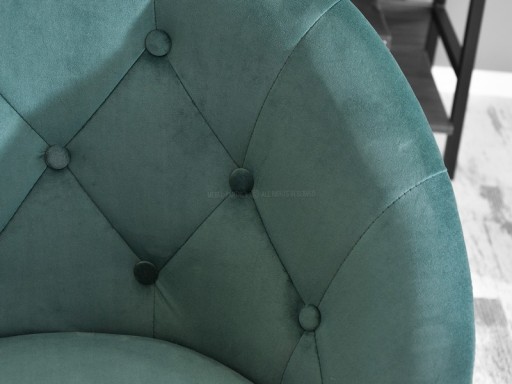 БАРХАТНЫЙ СТЕГАНЫЙ СТУЛ С ФУНКЦИЕЙ РЕГУЛИРОВКИ LOUNGE 3 ЗЕЛЕНЫЙ