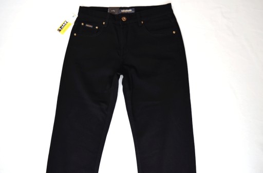 DŁUGIE spodnie jeans pas 84-86 cm W31 L36 czarny