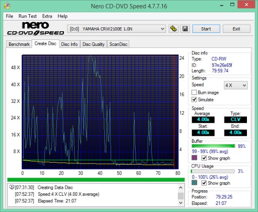 TDK CD-RW x1-x4 перезаписываемый 1 шт. slimCD с логотипом