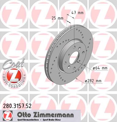 ДИСКИ ПЕРЕДНИЕ ZIMMERMANN SPORT ACCORD VI 98-02 KRK