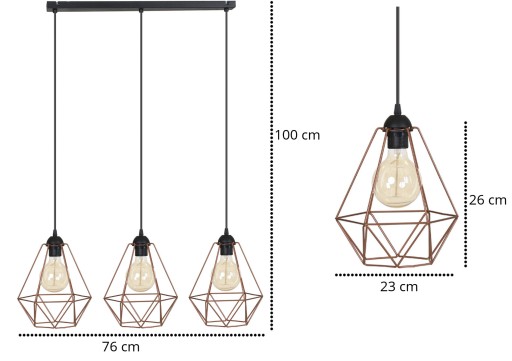 Оригинальный медный подвесной светильник LOFT Retro Edison