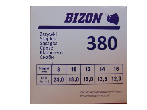 Скобы мебельные Bizon Bea 380/8 24 000 шт.