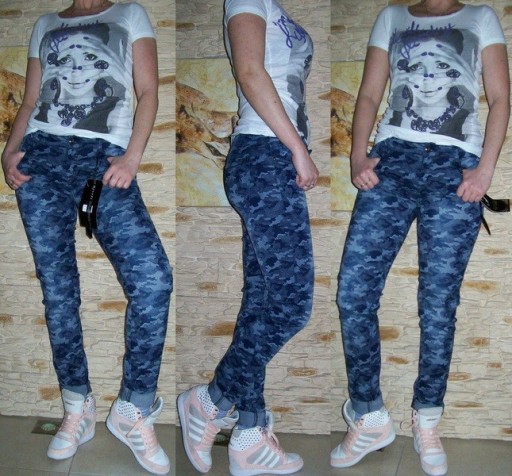 Брюки TUBE CAMO CAMO сексуальные SLIM FIT M 38