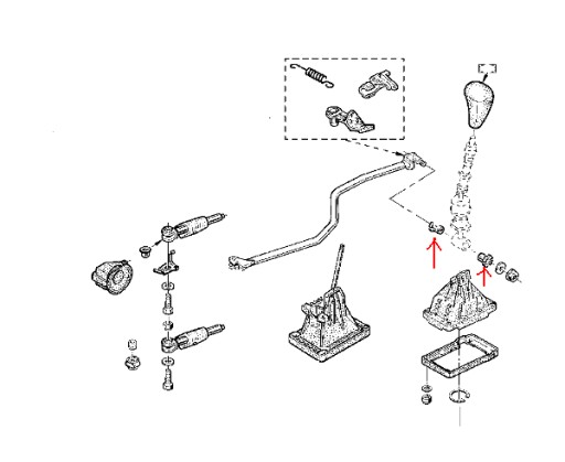 Tulejka plastik dźwigni zmiany biegów Renault 7700732903