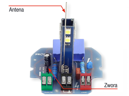 Сигнальная лампа KOGUT для ворот, желтая, 24/230В LED + РУЧКА