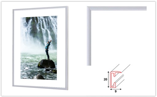 RAMA ALUMINIOWA SREBRNA 15x21 - RAMKA 21x15