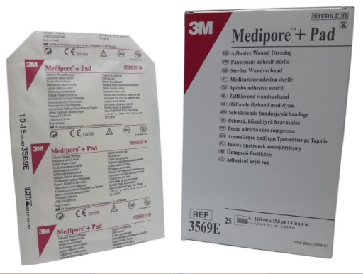 3M MEDIPORE + Pad 3569E 10см x 15см ПАТЧИ 25ШТ.