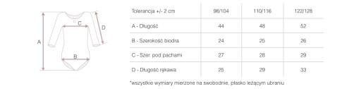 БАЛЕТНОЕ БОДИ 3/4 ДЛЯ БАЛЕТНОЙ РИТМИКИ X1 CB 98/104