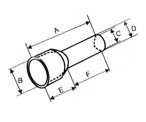 TULEJKA KABLOWA IZOLOWANA 6 mm2 100 szt. E6012