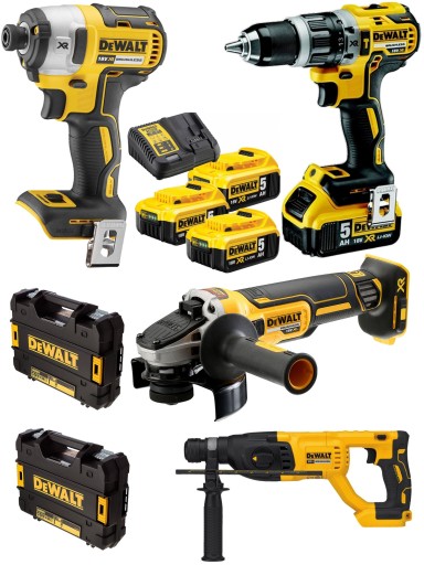 БЕСЩЕТОЧНЫЙ КОМПЛЕКТ DEWALT 4 ШТ. 18 В 3X5,0 Ач