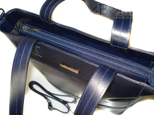 DUŻA WŁOSKA TORBA SHOPPER BAG laBOMBA ZARKA GRANAT