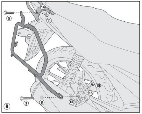 Honda CB 125 F CBF 2015-18 комплект боковых кофров