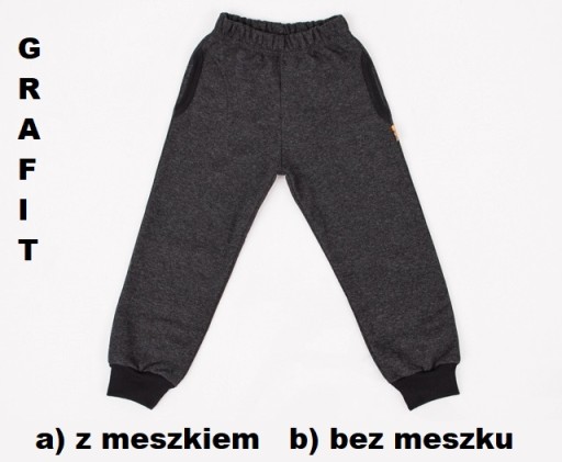 SPODNIE DRESOWE z meszkiem i cienkie, dres roz.116