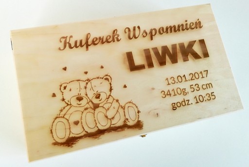 Skrzynka skrzyneczka wspomnień kuferek Chrztu Św