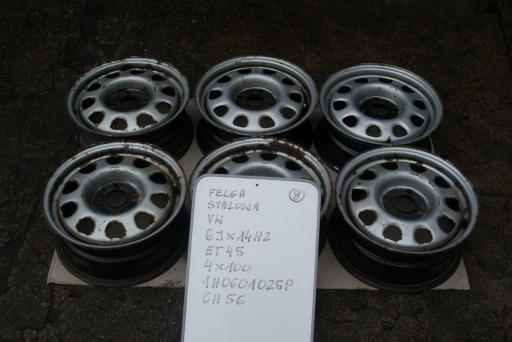 Диск Volkswagen стальной 6Jx14H2 4x100 (8)