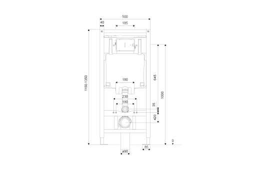 Каркас унитаза скрытого монтажа EXCELLENT SHIRO 120x50см