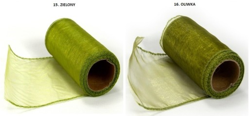 ORGANZA OBSZYTA ORGANTYNA ROLKA 19 KOLORÓW 9m/39cm
