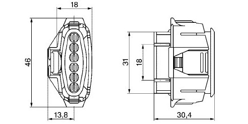 KOSTKA WTYK BOSCH COMPACT BDT 6-pin 1 928 403 740