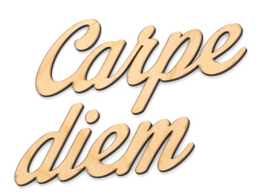 Деревянная 3D надпись на стене - Carpe Diem