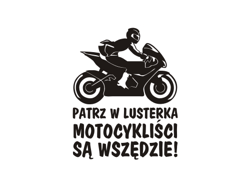 Наклейка Посмотрите в зеркало, мотоциклисты повсюду, спидер *УЗОРЫ *ЦВЕТА