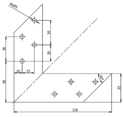 NAS120 УГЛОВОЕ ПАРЕННОЕ СОЕДИНЕНИЕ 120x120x35