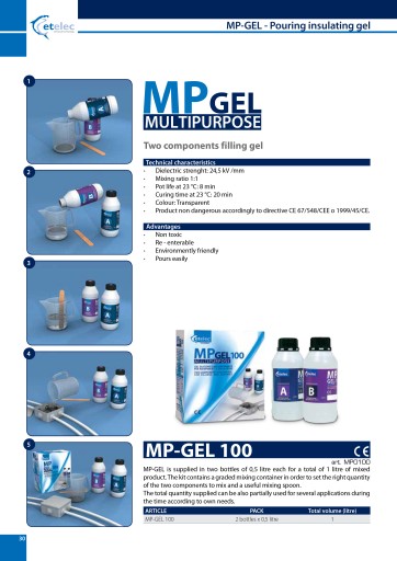 MPGEL SG420 Двухкомпонентный гель, 0,42 л, кабельное соединение