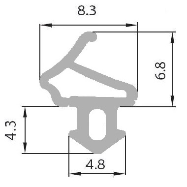 ALUPLAST KAL-8 А уплотнитель оконный