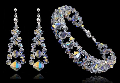 Комплект с переливающимися кристаллами SWAROVSKI 1974 г.