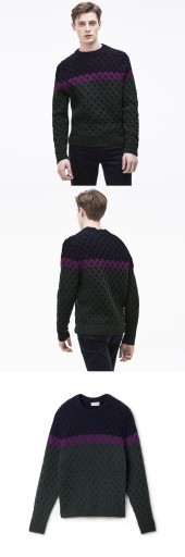 ДЖЕМПЕР МУЖСКОЙ LACOSTE AH1829 3 ЦВЕТА М ШЕРСТЬ
