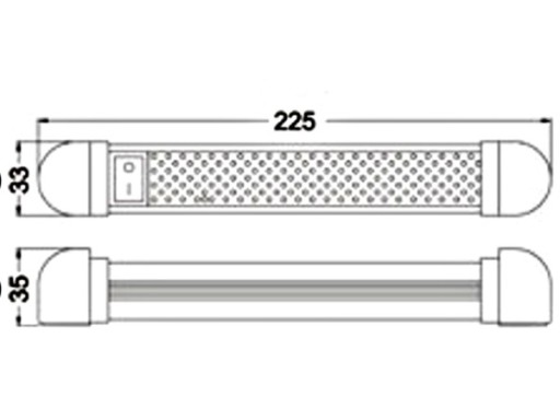 Lampa 10 LED obrotowa z wyłącznikiem 12V 24V