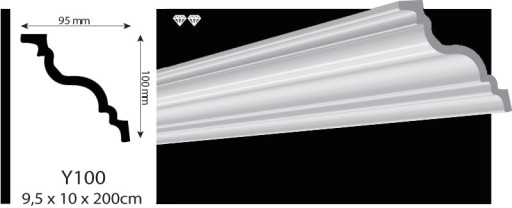 Полоса пенопласта Vidella XPS Stucco Y100 2х2м