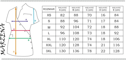 FARTUCH BLUZA medyczny/kosmetyczny BAWEŁNA r. S